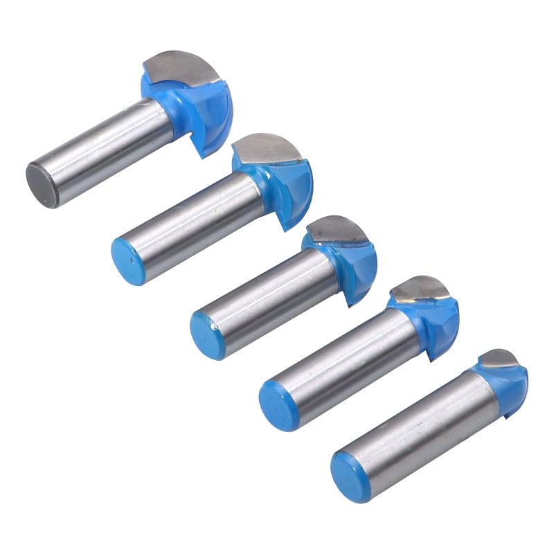 ROOCBIT Core Box Router Bit Set Double Flute Round Nose Router Bit Woodworking Tool Round Groove Router Bit 1/2 Inch Shank -( 5/8" 3/4" 7/8" 1" 1-1/8") 5PCS - Image 4